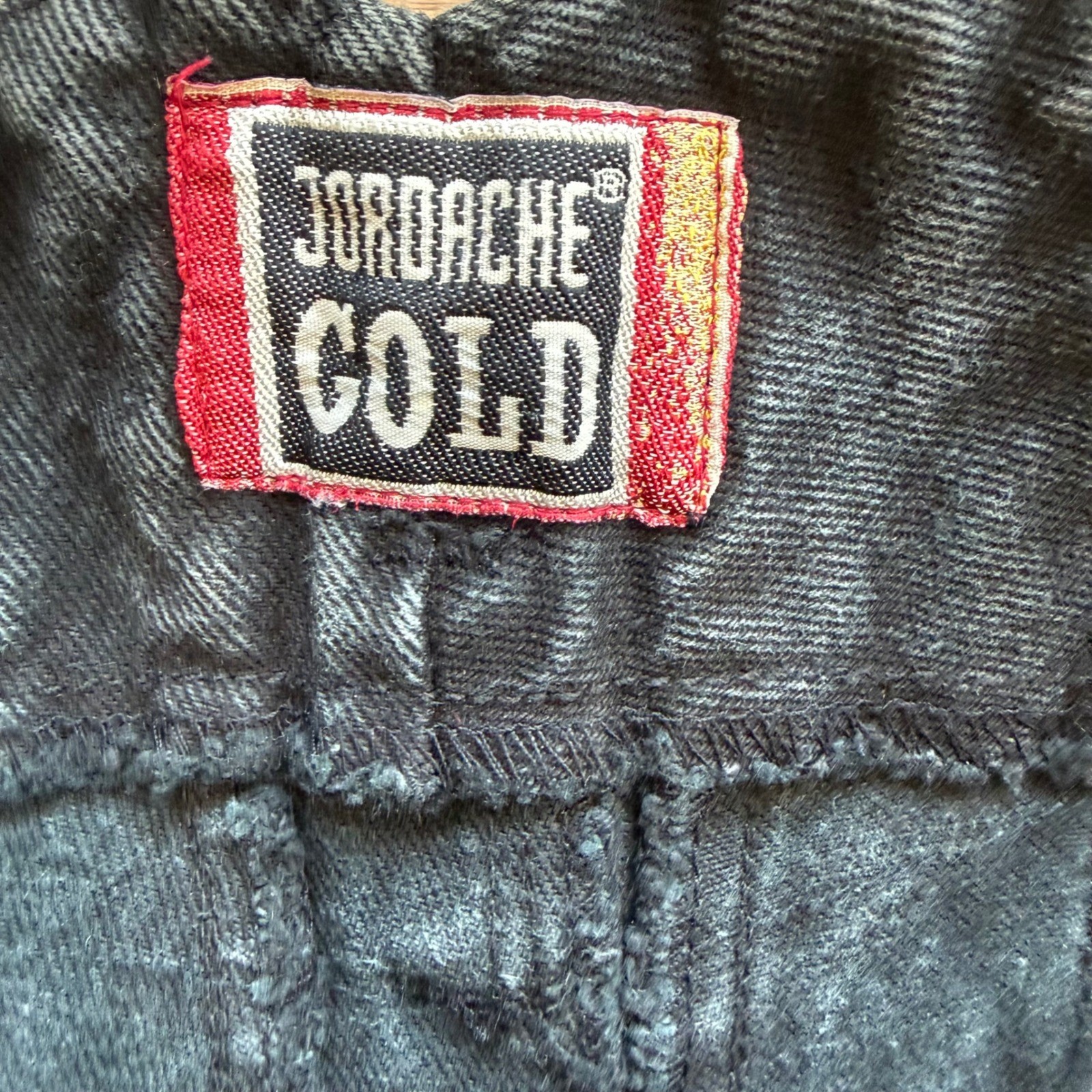 Vintage Jordache Gold Black Denim Set Cropped Jacket High Waist Jeans 2pc S 5/6