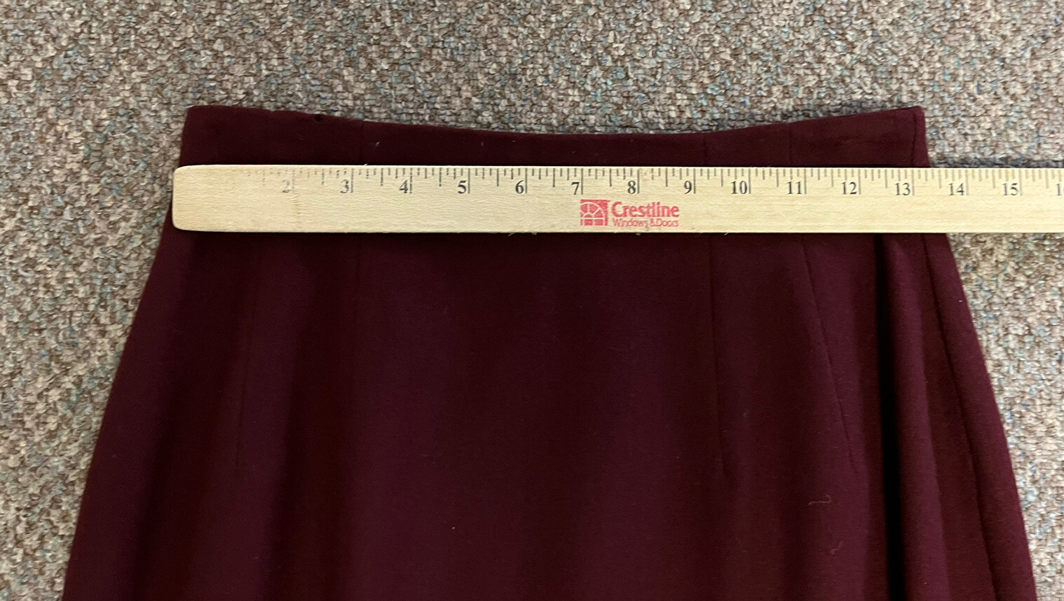 Vintage Ladies Savannah III4 suit Burgandy Wool Blazer + skirt Size 8 Preowned