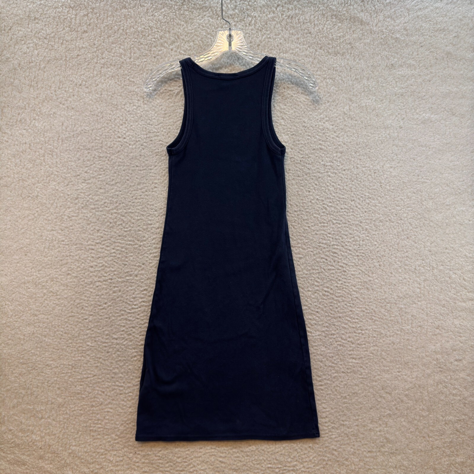 Y2K Vintage Ralph Lauren Midi T-Shirt Dress Small Navy Blue Sporty Tennis Preppy