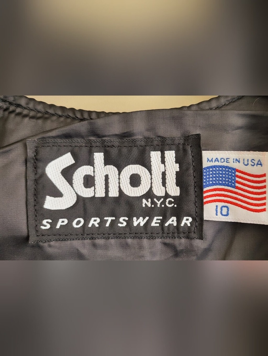 Vintage Schott NYC Black Leather Vest • Made in USA • 80s/90s