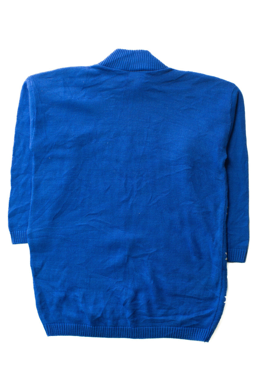 Vintage Traffic Jam Blue Rose Sweater (1990s)
