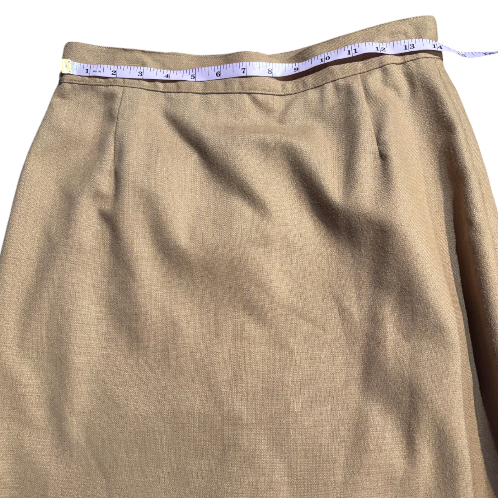 Oui Petites by Tan Jay Vintage 80s brown wool blend blazer skirt suit set sz 10P