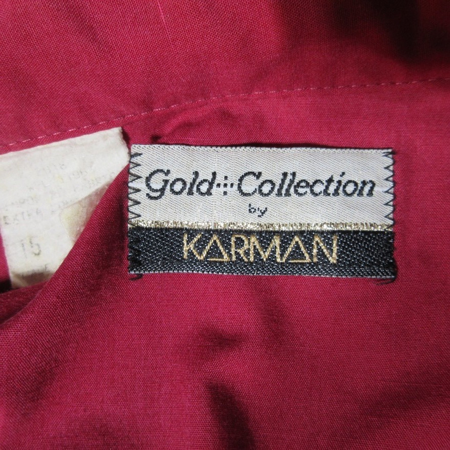 VTG Karman Shirt Large Womens Extra Long Tail Pearl Snap Made in USA