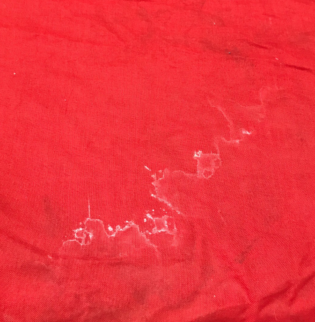 Vintage 90″ 1930s Red White & Blue Nautical Sailboat Old Flag 698-25B