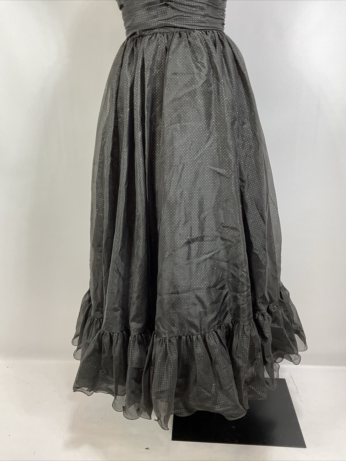 Mike Benet Vintage 80s Glitter Seashell princess tulle Pageant Prom Party Dress