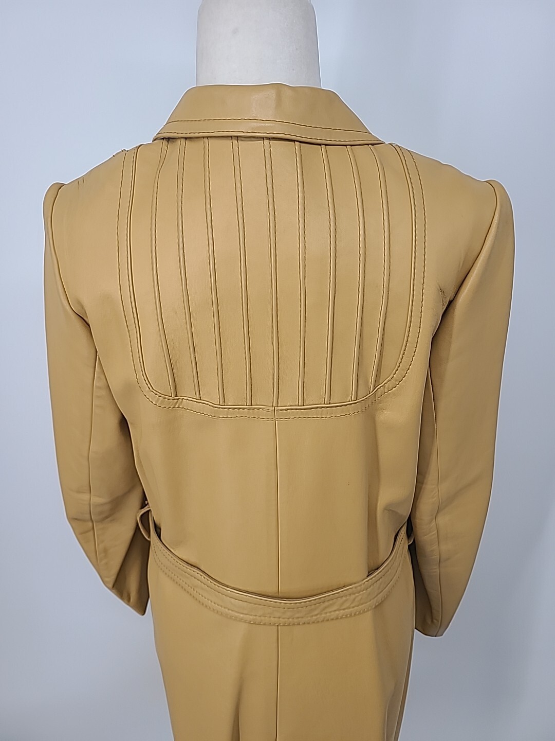Vintage Leda Spain By Gropper For I. Magnin Long Leather Trench Coat