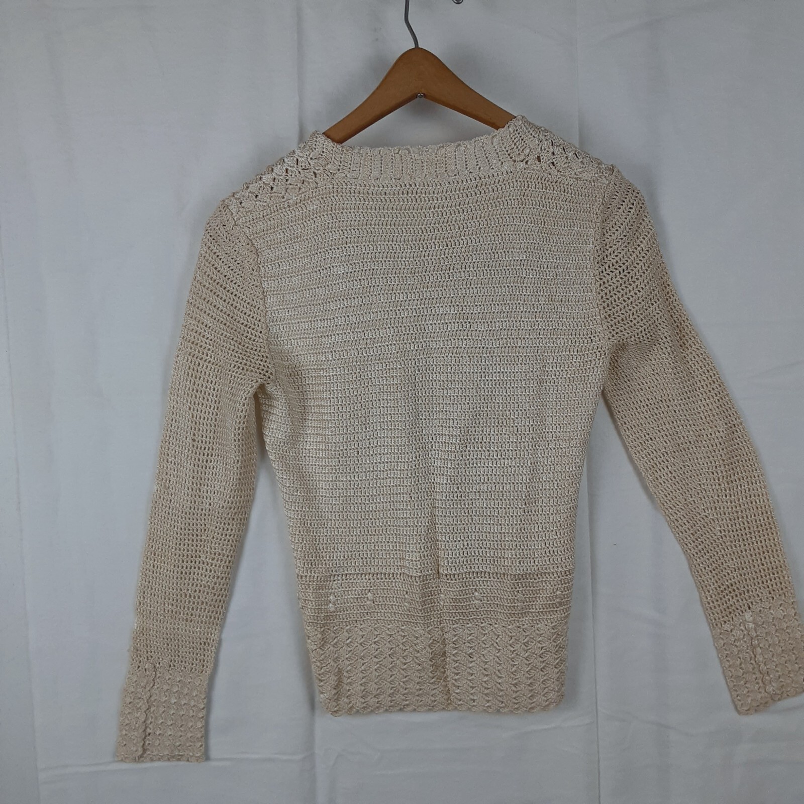 Vintage Sweater Skirt & Top Matching Set Beige Womens Unmarked Size/Brand READ