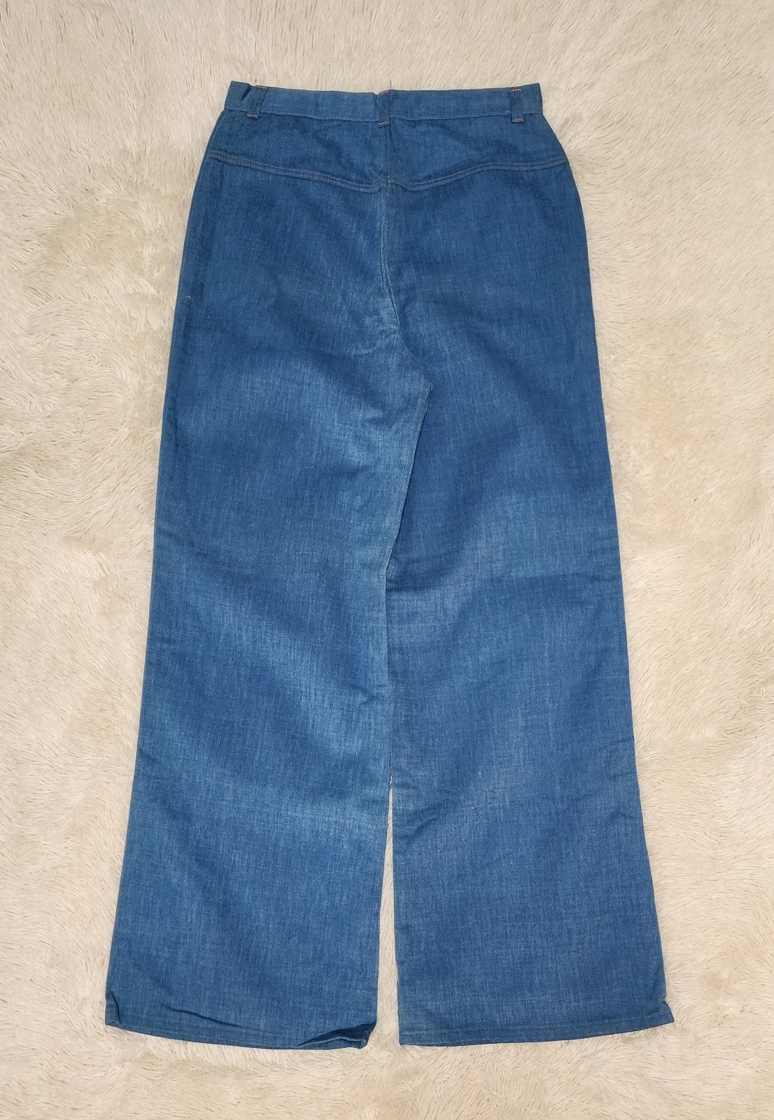 Vintage 70s Sears High-Rise Blue Jeans Size 10 Tall Flare Bell Bottom Pants
