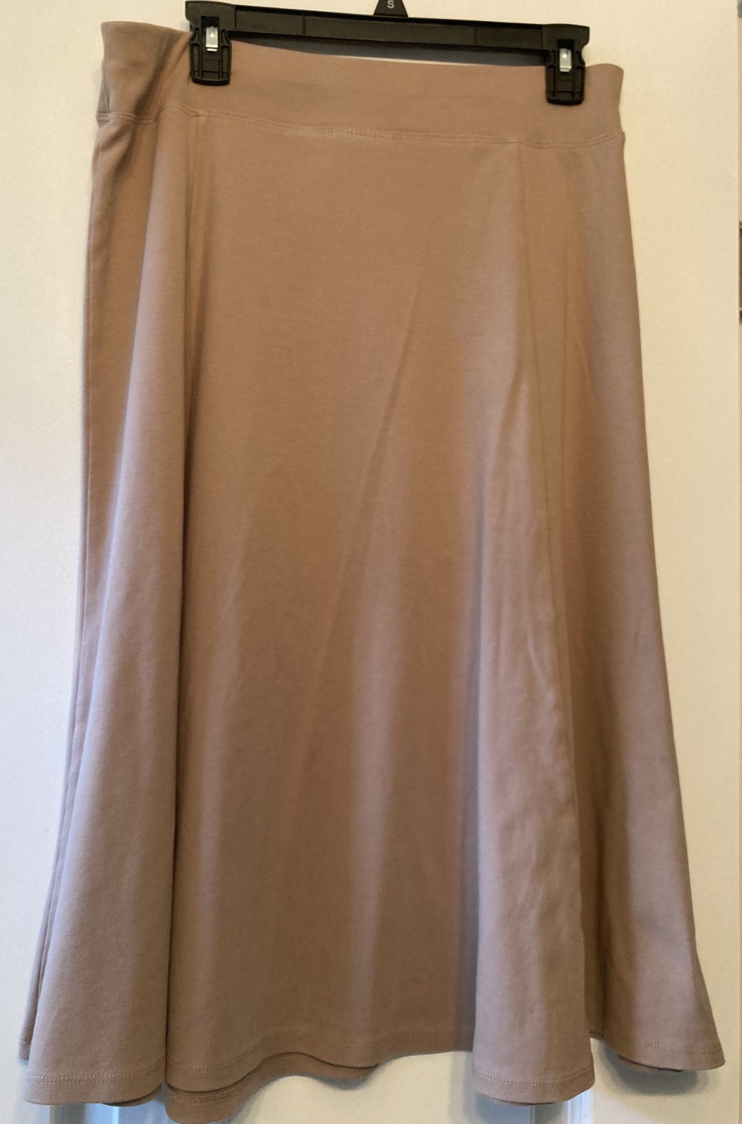 VTG LINKS M Cotton Polyester Tan A Line Skirt Cottagecore