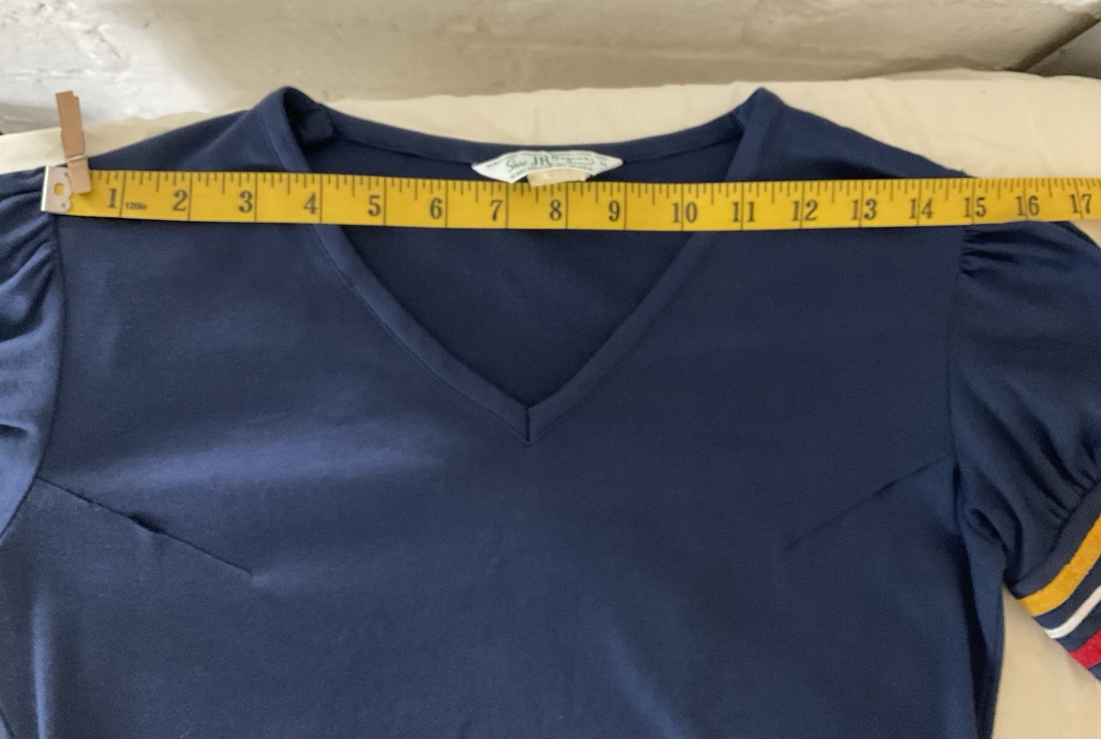 Vintage Sears Jr Bazaar Navy Blue Mod GoGo Sailor Dress Drop Waist Circa 1970’s