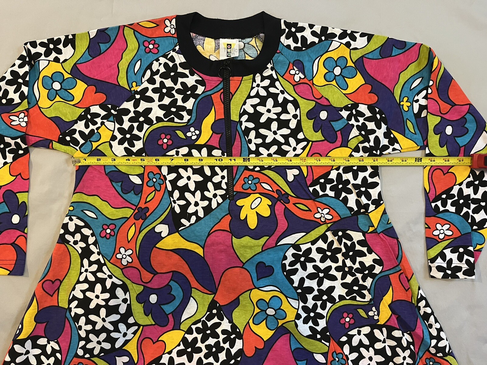 Vintage Go Go Dress Flower Power 70’s Style Traffic Jam Medium