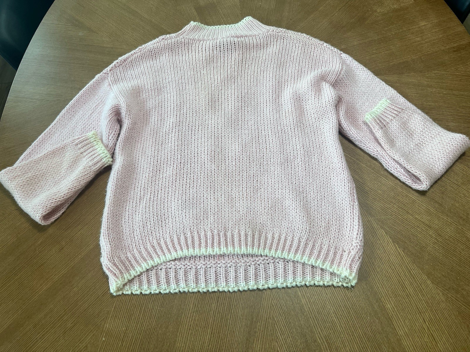 Beldoch Popper Vintage 90’s Cottage-Core Pink Knit Floral Sweater Size Large