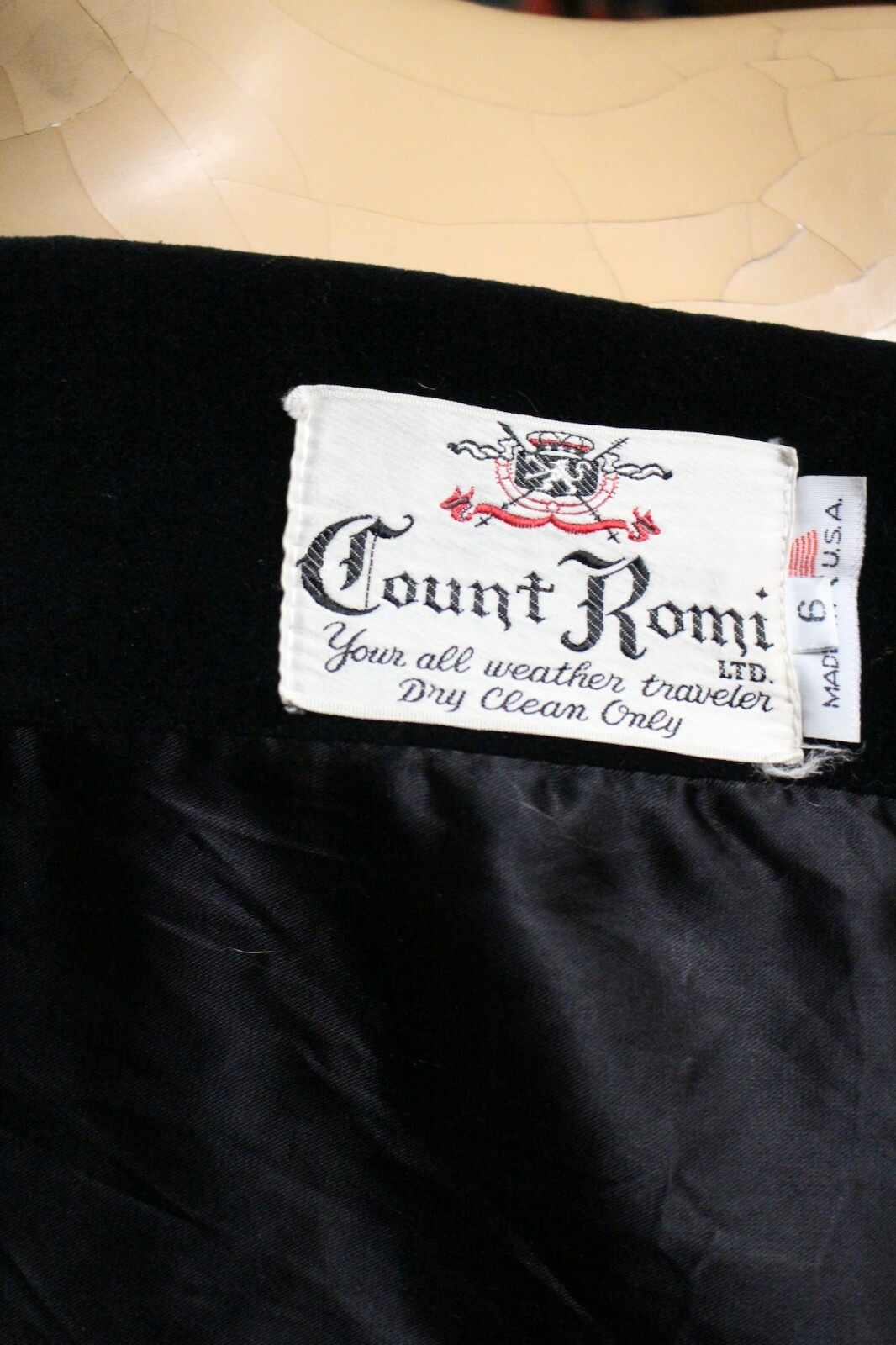 Antique Velvet Swing Evening Coat Original Count Romi Couture Label Size 6