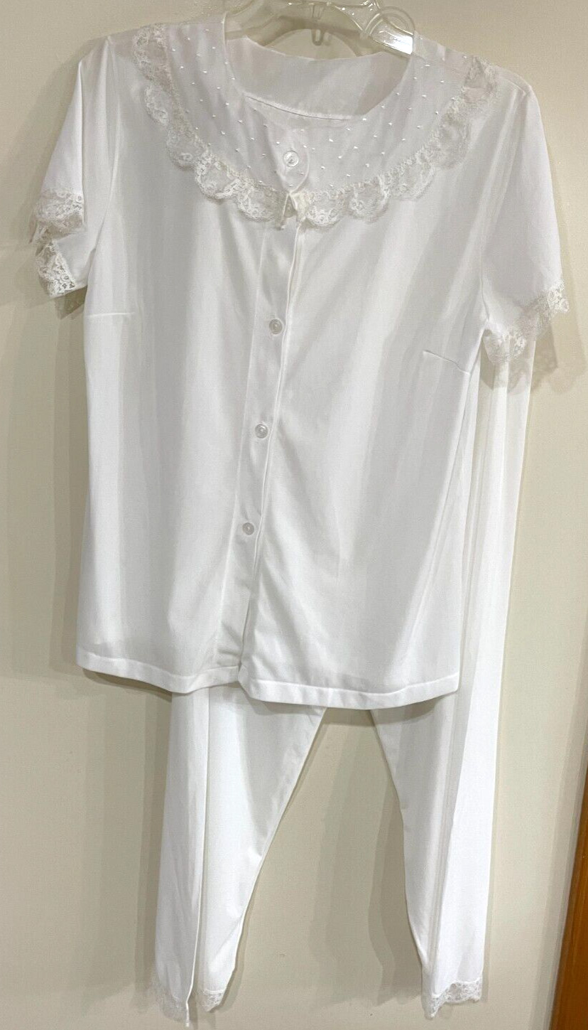 Vintage Luxite 1960s Womens Nylon 2-pc Pajamas PJs Sz „34” Check Measurements