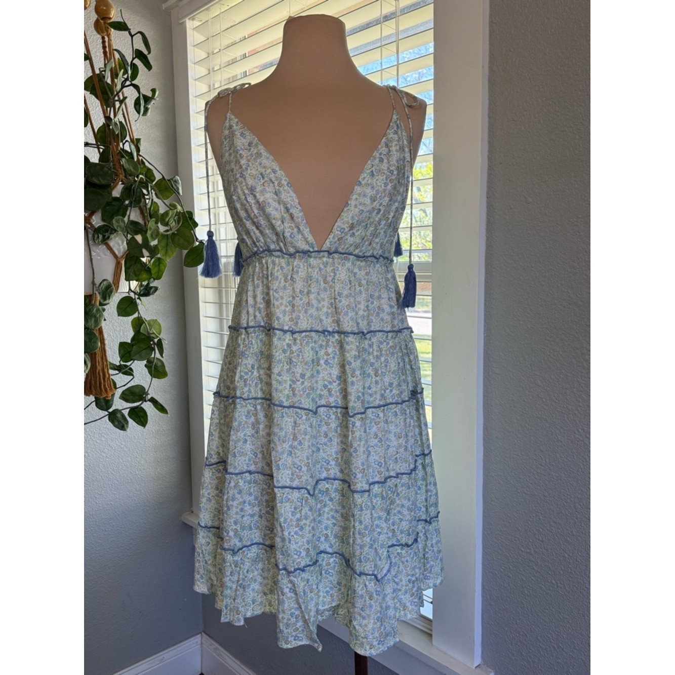 NWT Storia Babydoll Floral Mini Dress Cottagecore Coquette Size Small