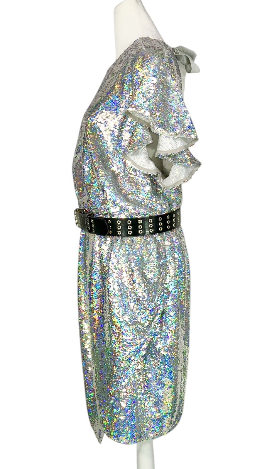 ASOS SIZE 16 SEQUIN Embellished PARTY DRESS DISCO COCKTAIL RAVE CLUB DIVA DANCER