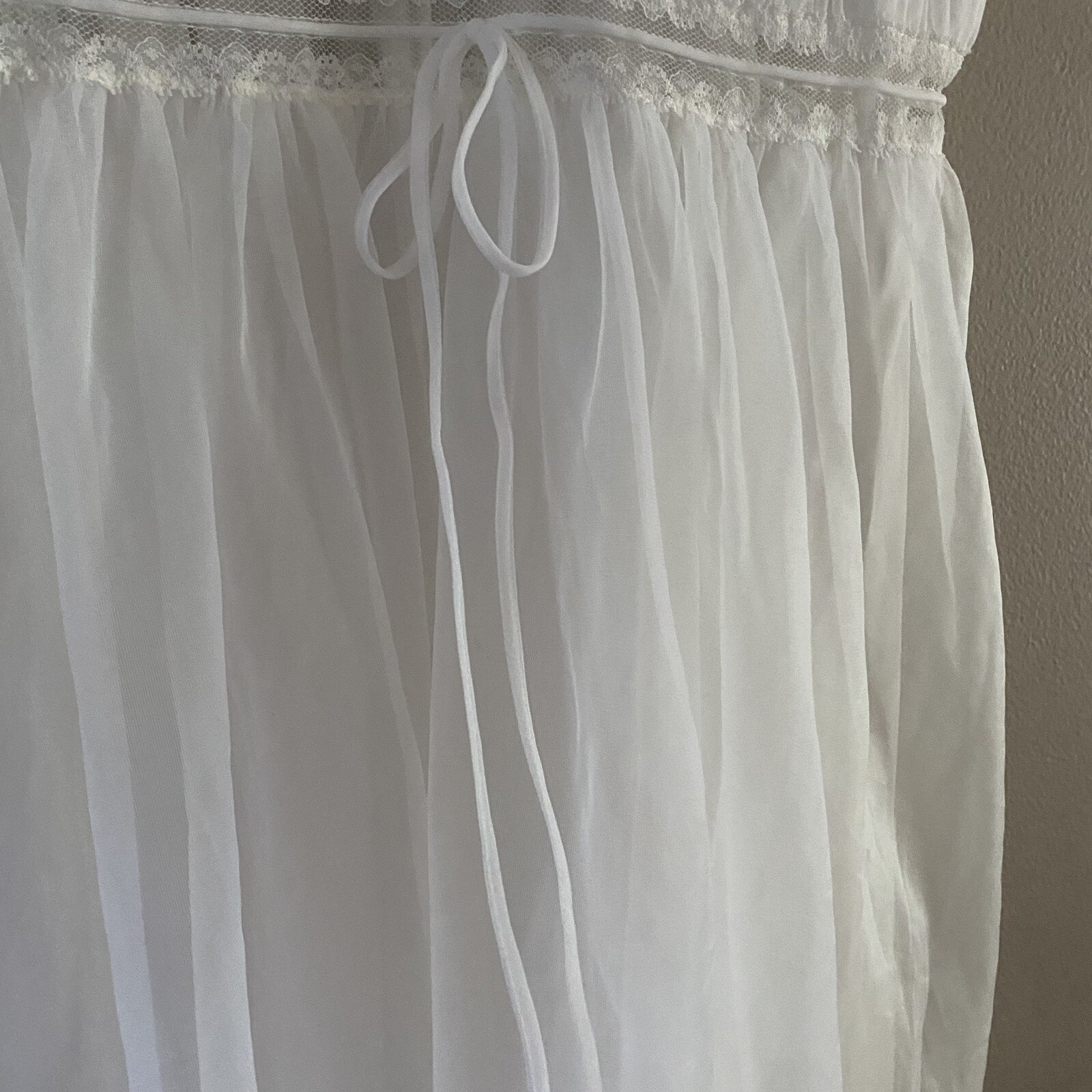 Vintage Gotham Gold Stripe Lace Tulle Lined Slip Dress Fairy Ballet Core Sz. 36