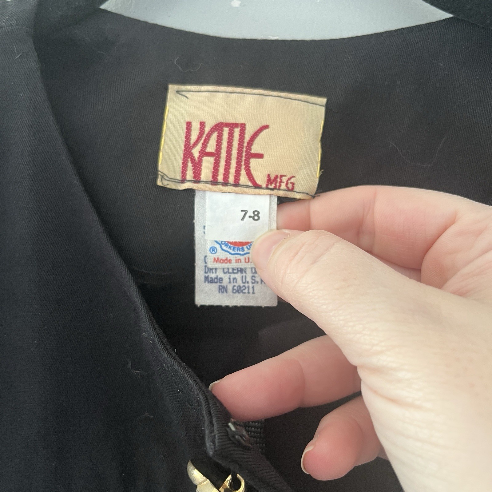 Vintage 80s Katie Gray Dress Button Front Secretary Neutral Work Office