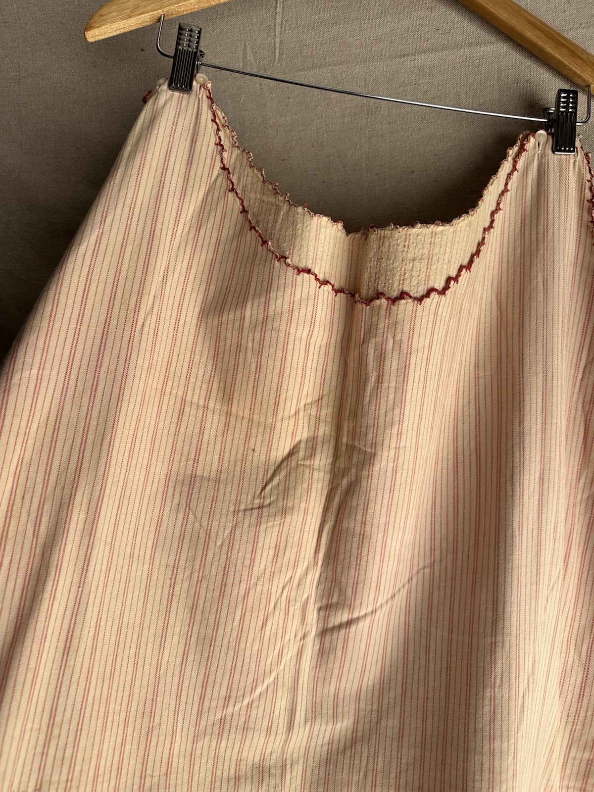 Resale Lot Antique 1900s French Dress Linen Cotton Printed Women’s S M L