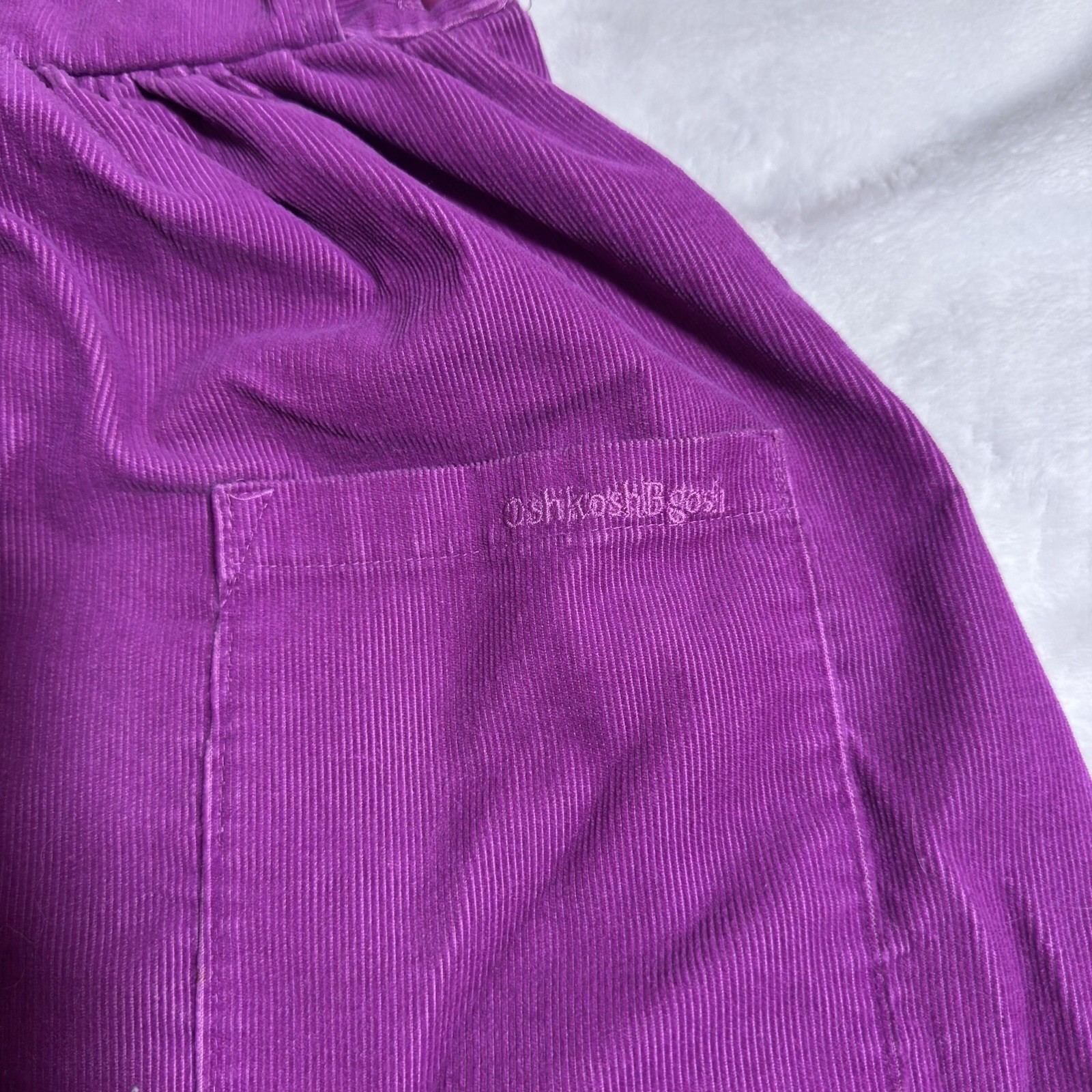Vintage OshKosh Bgosh Purple Corduroy Pinafore Jumper Dress Midi 9 Cottagecore