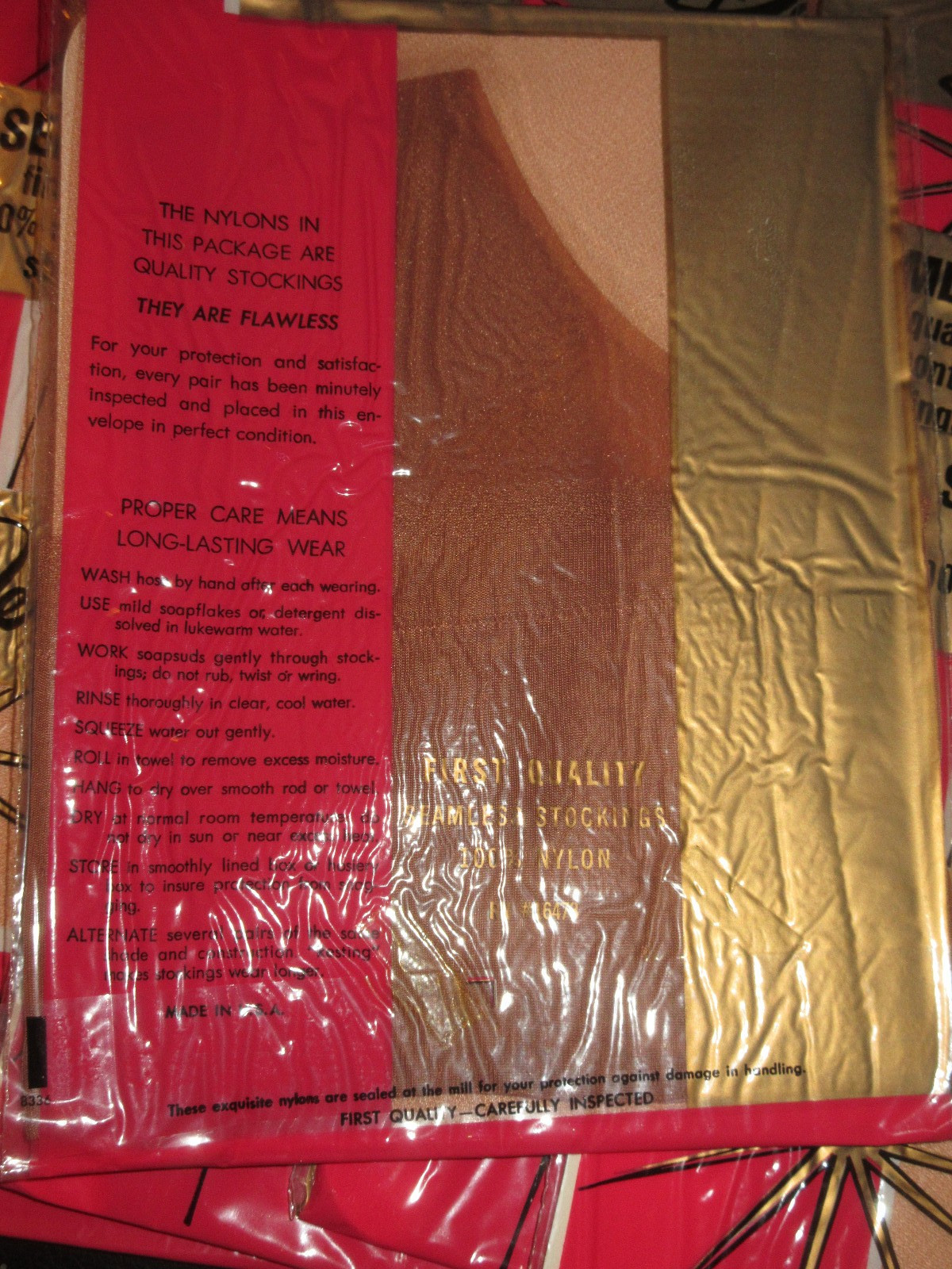 Vintage Nylon Stockings DEBUTANTE CINNA-GLO BEIGE 10.5 A-7 900 Never worn TEN