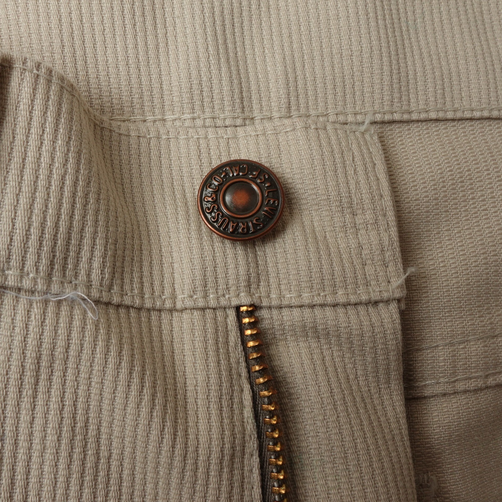 Vintage 70s Levi’s Women’s Sta-Prest Flared Pants Size 29×34 Ribbed Talon Zip