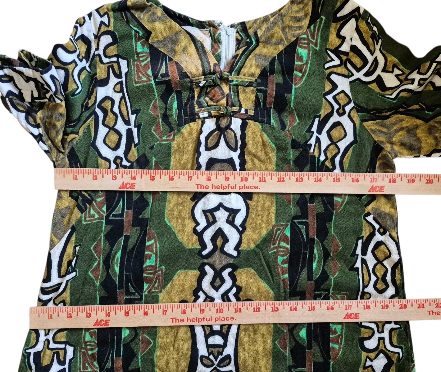 Vintage Reef Hawaii Barkcloth Dress Muumuu Retro 50s 60s Size S/M ? Flaw