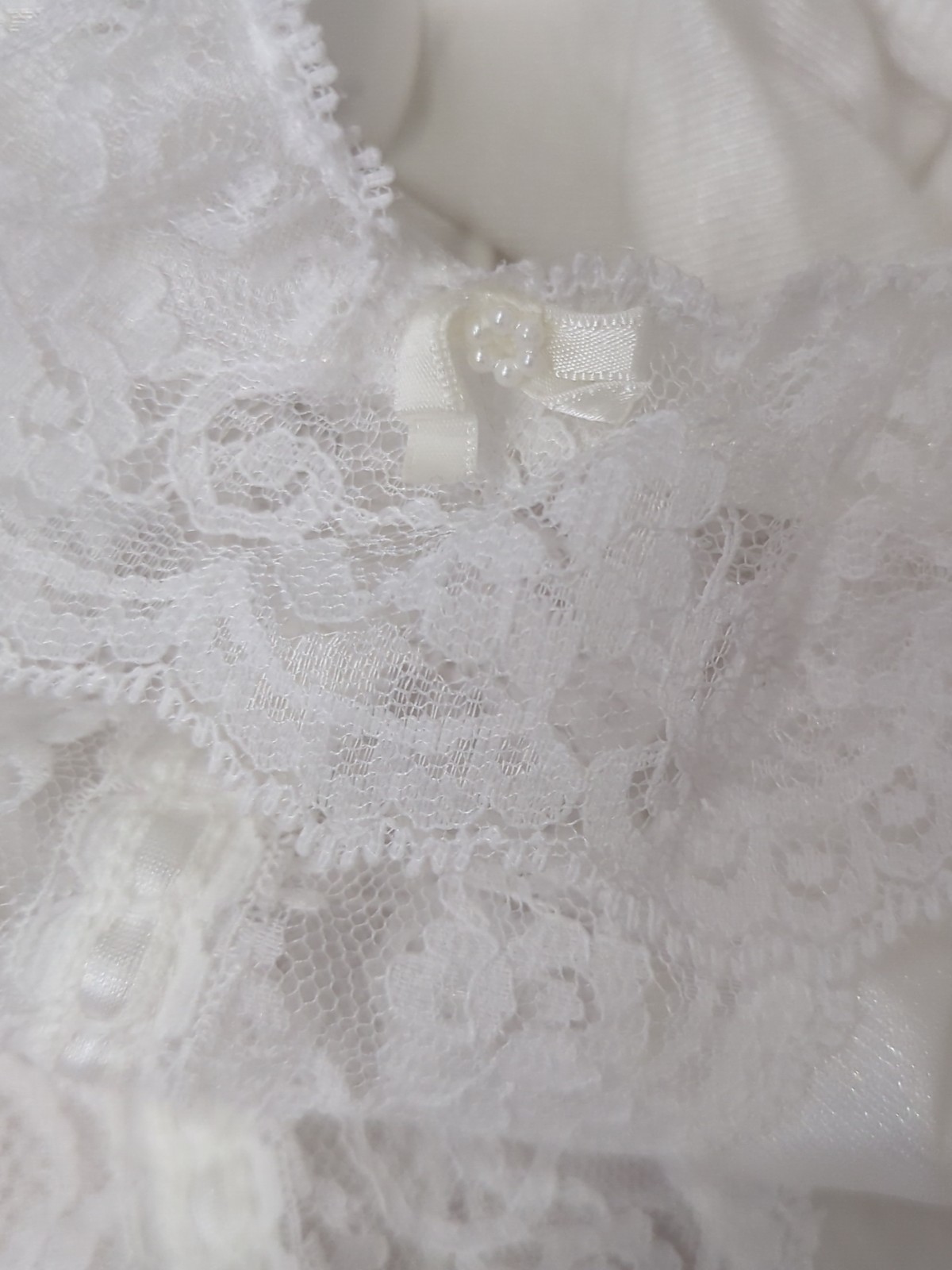 Vintage Inner Most Lace White Nylon Teddy Size Medium W/Sheer Robe