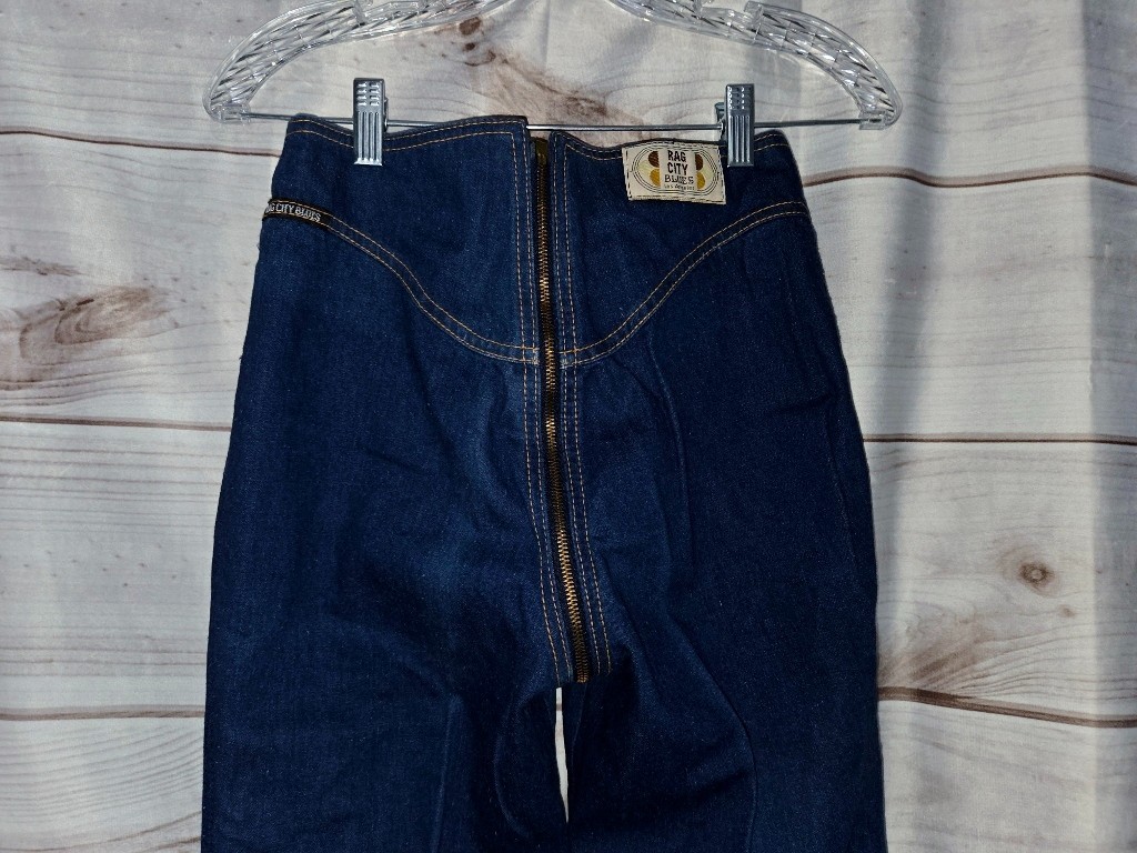 VTG SZ 30 9/10 Rag City Blues LA Zip ALL The Way Around Denim Jeans Style 705
