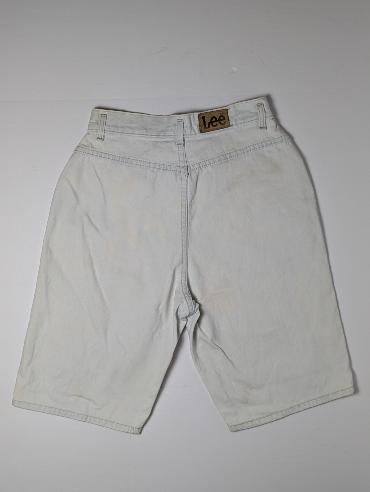 Vtg. 1980s-1990s Womens Lee Light Washed Denim Shorts Size 9 Juniors Used Fair