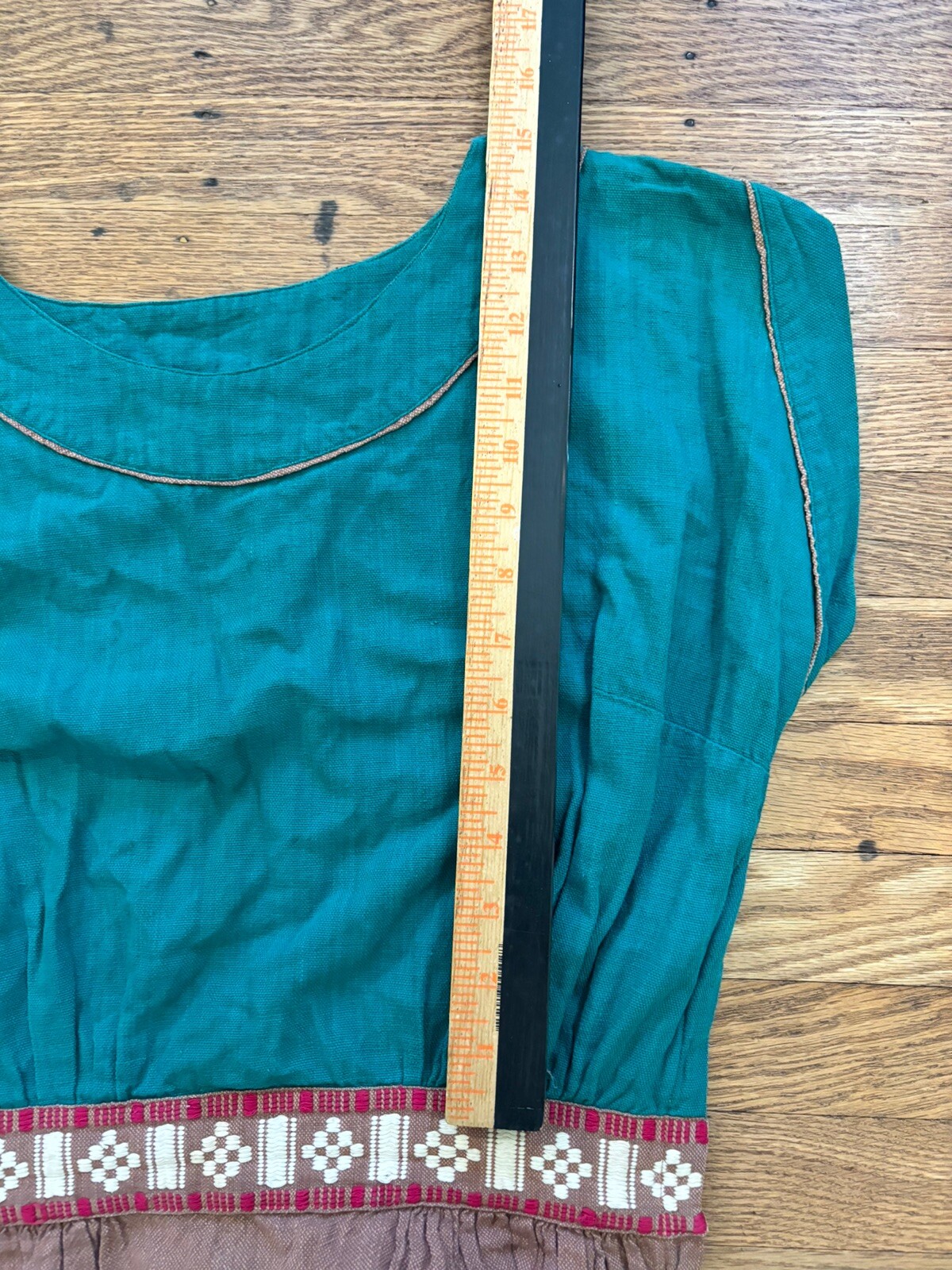 1950s Beautiful Rare Mexican Prarie Style Dress.talon Side Zip.26” Waist/17”pit
