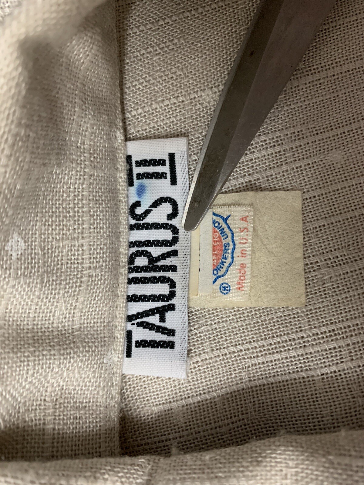 TAURUS II DRESS 10 VINTAGE TAN WHITE SHORT SLEEVE 1960-70’S UNION LABEL CAREER