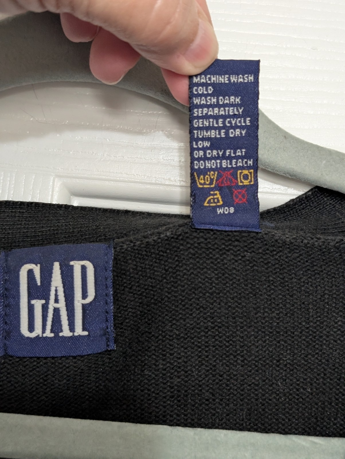 Vtg Gap Blue Preppy 3 Pc Outfit Size 11/12 Cardigan Sweater Blouse And Skirt