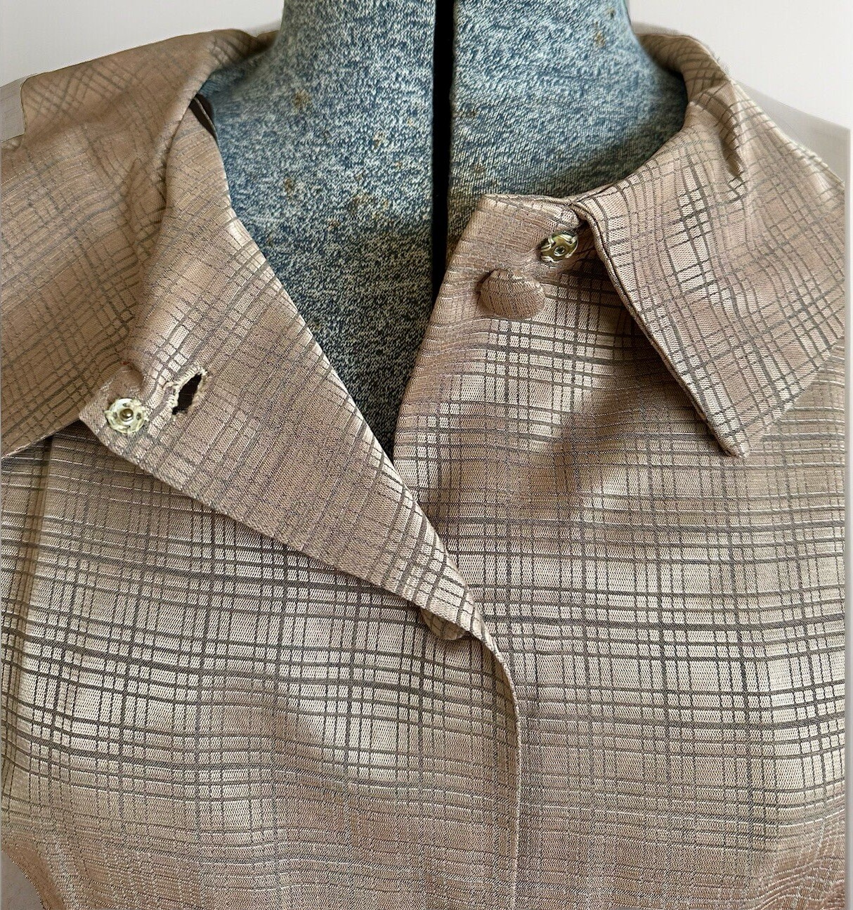 Vintage 1940s Satin 2-Piece Dress with Pencil Skirt and Peplum Top Women’s Suit