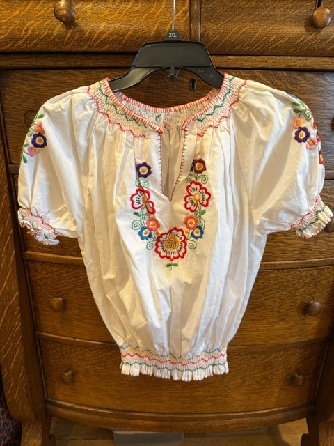 ⭐Vintage Ethnic Embroidered Folk Blouse Peasant Top Shirt