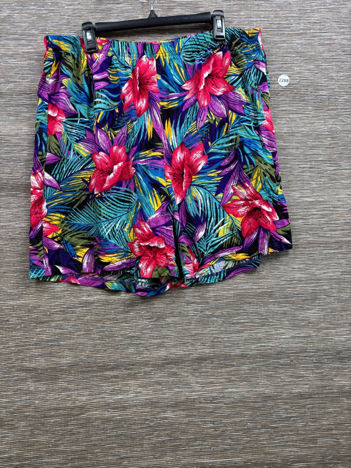 Vintage Separate Issue High Rise Floral Tropical Shorts Womens Sz 1X Multicolor
