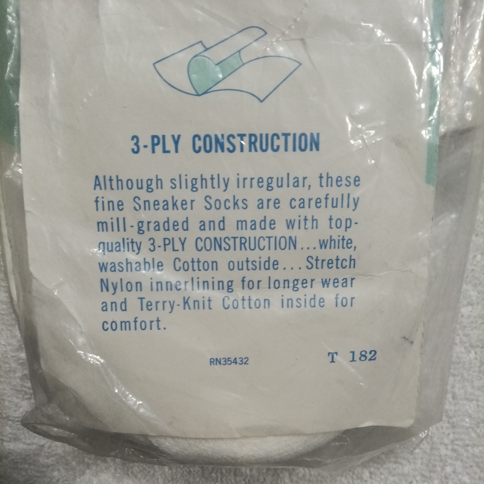 Vintage Thrifty Miss White Sneaker Socks Low Cut No-Show Cotton/Nylon Size 10-11
