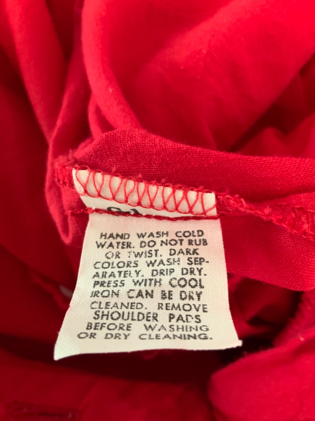 RARE VINTAGE WOMEN’S RED BUTTON FRONT COTTON? NORMA KAMALI SZ 10 DRESS 80’S