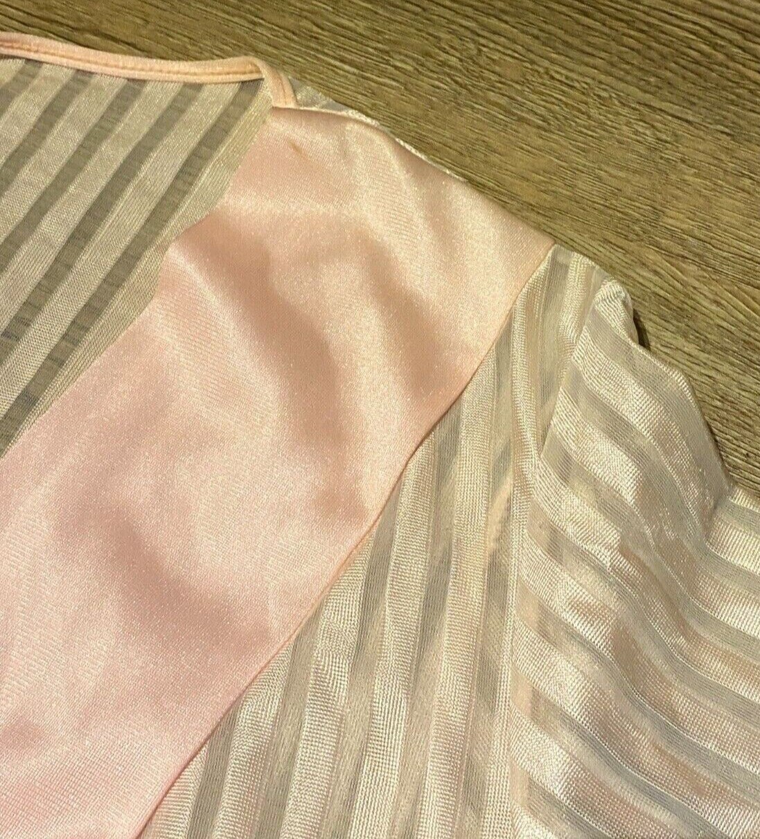 Vintage Frederick’s of Hollywood and Pandora Lingerie Pink Stripe Robe