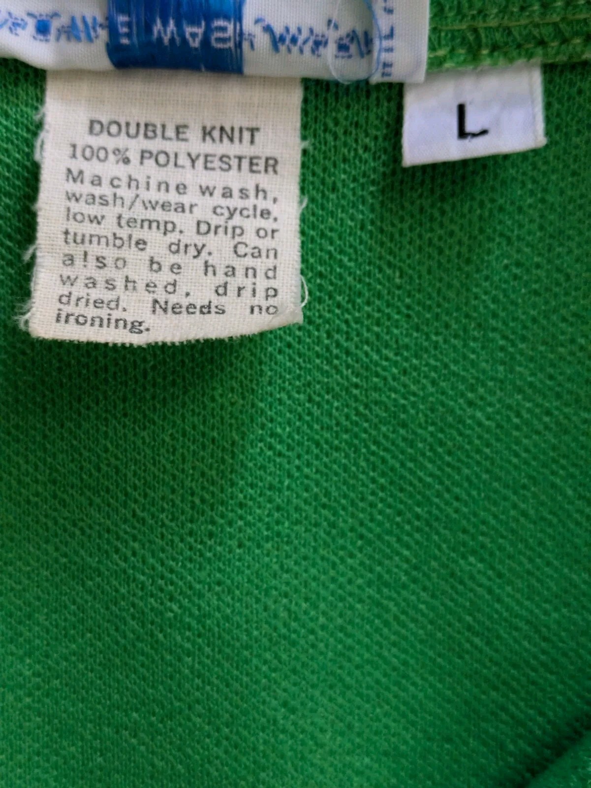 Vintage 60s Sears Polyester Double Knit Button Collar Sleeveless Top Cinch Waist