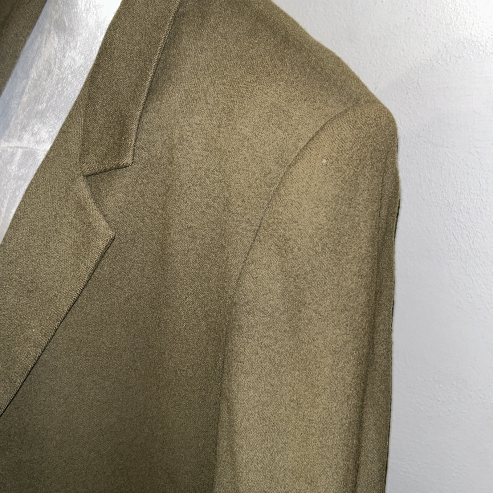 Lands End Women’s Olive 100% Wool Blazer/Jacket Sz 12 Petite Pockets Buttons