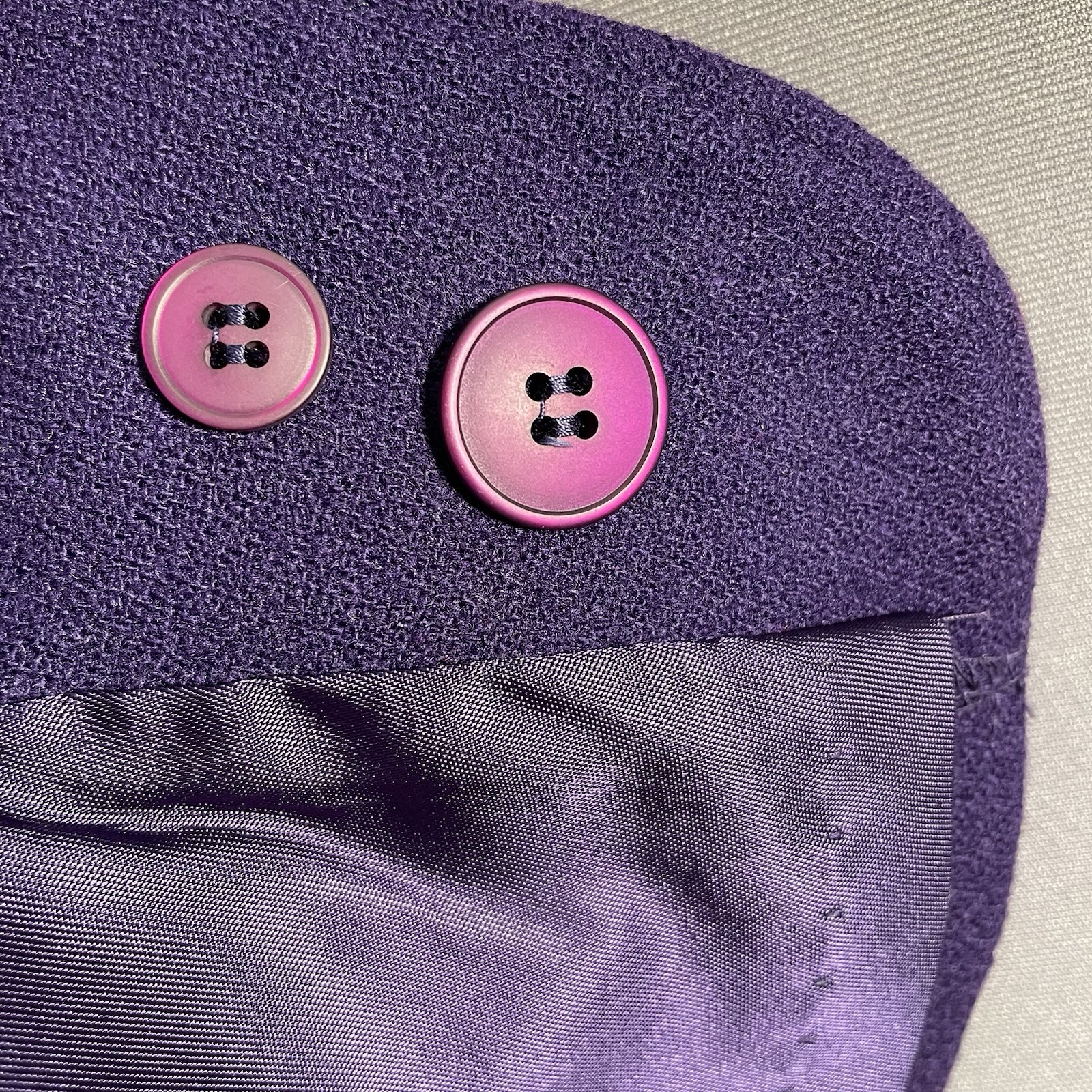 Vintage 1980’s Pendleton Wool Crepe Suit Skirt Blazer Purple USA Sz 8 *READ*