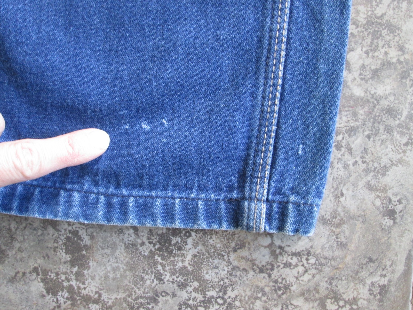 „Vintage ’45” Women’s Blue Jeans 13 28×28 Wide Leg Cotton High Waist Hong Kong