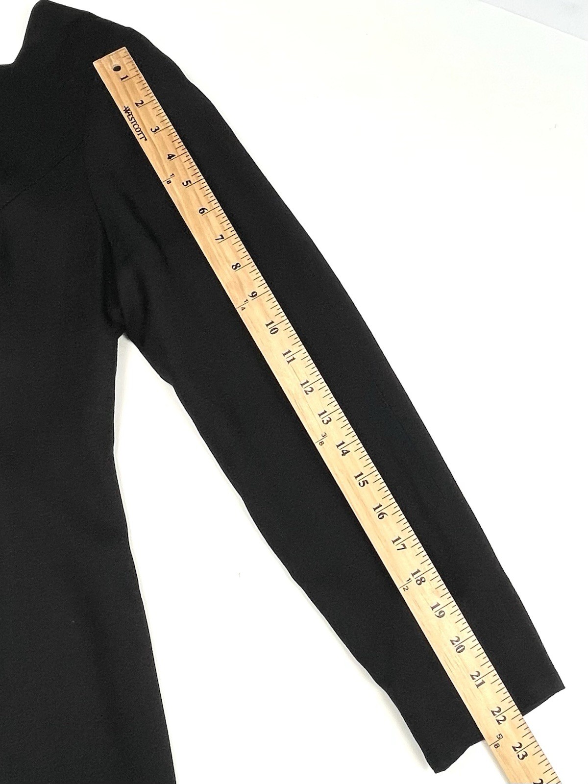 VTG 80s ANN TOBIAS Womens 4 Black Long Sleeve Square Neck COCKTAIL DRESS Buttons