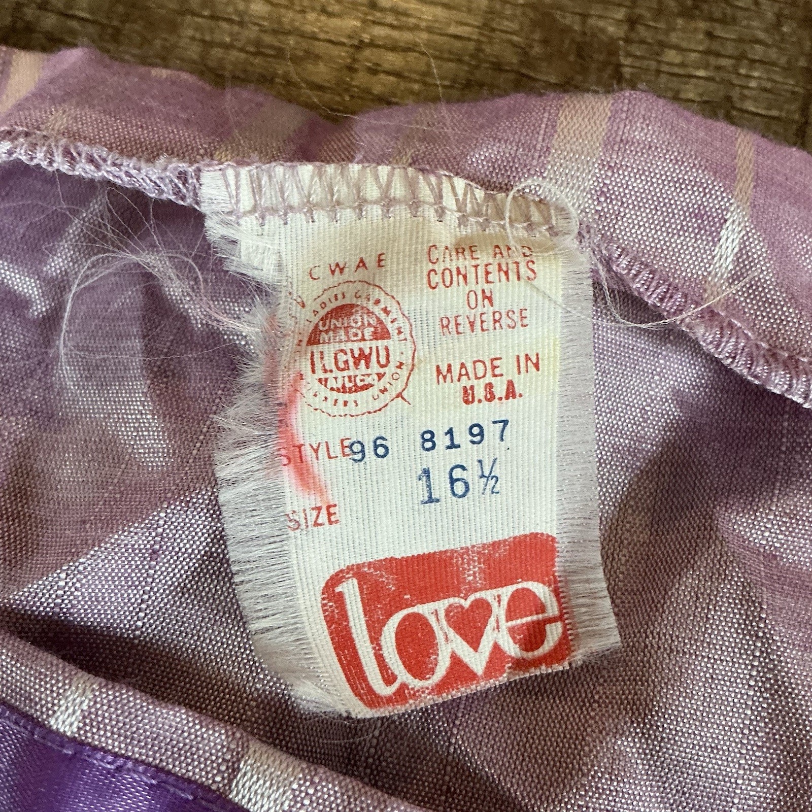 VINTAGE Love Prairie Dress Womens 16.5 Purple Striped USA Made Cottagecore #42C3