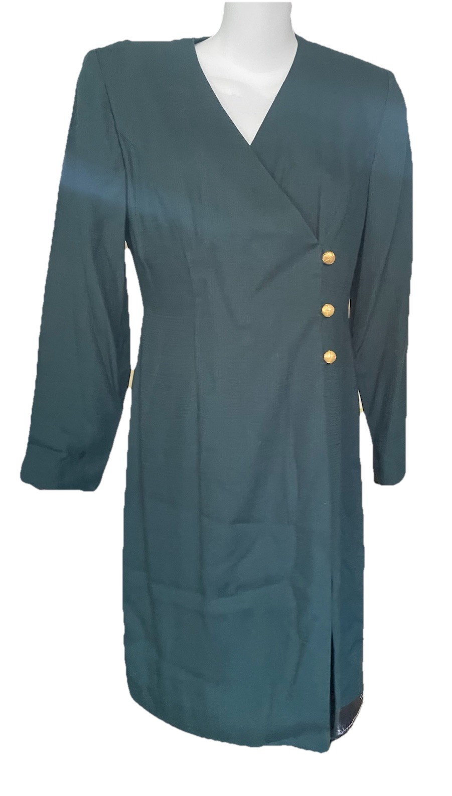 VTG Yves Cossette Depeche Mode Dress Size 2 Petite Blazer Style Wrap Front Style