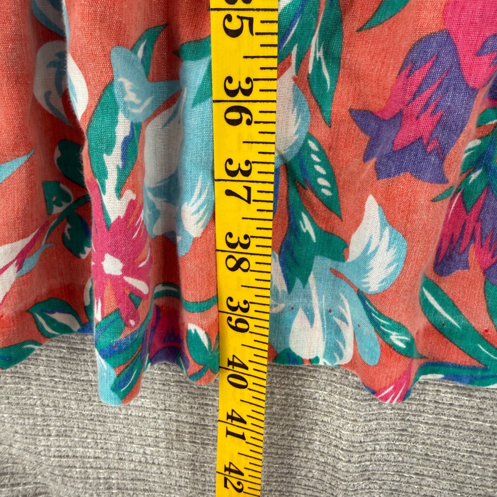Vintage Floral Muu Muu House Dress Womens XL Pink Blue Ruffle Cottage