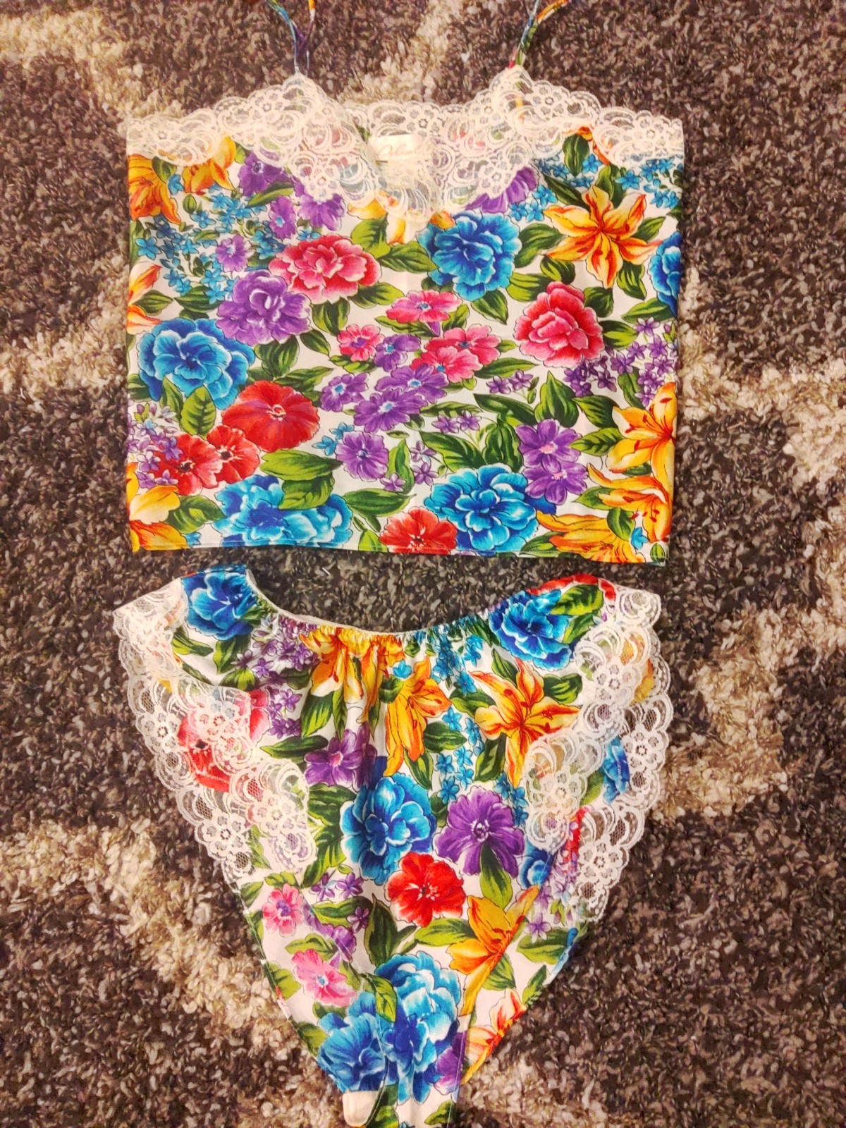 Vintage DELICATES Satin Feel Panties and Camisole Bundle M
