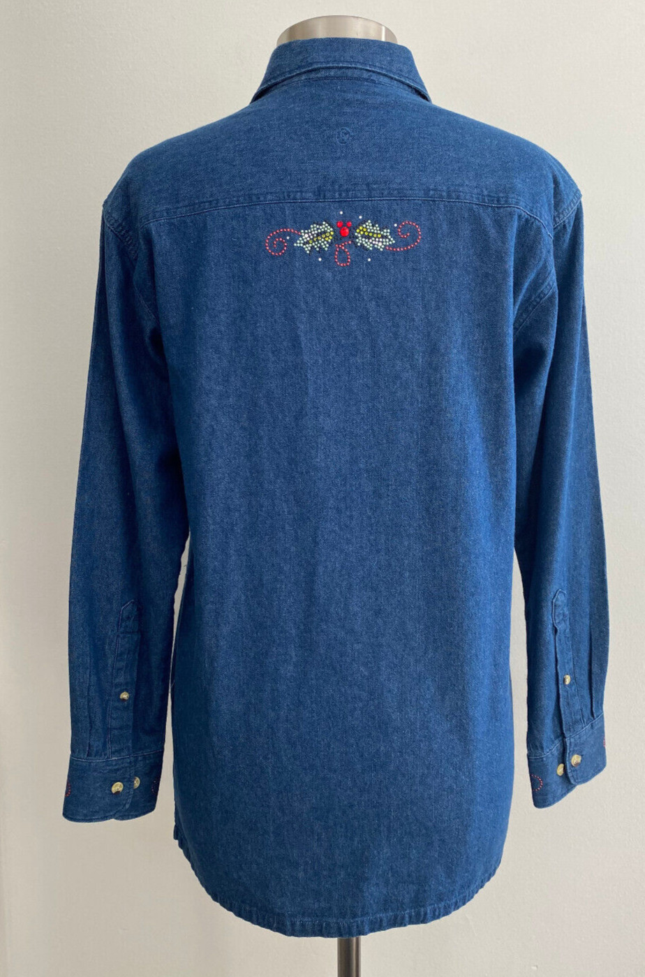 VTG Christine Alexander Swarvoski Crystal Accent Button Front Top sz Small