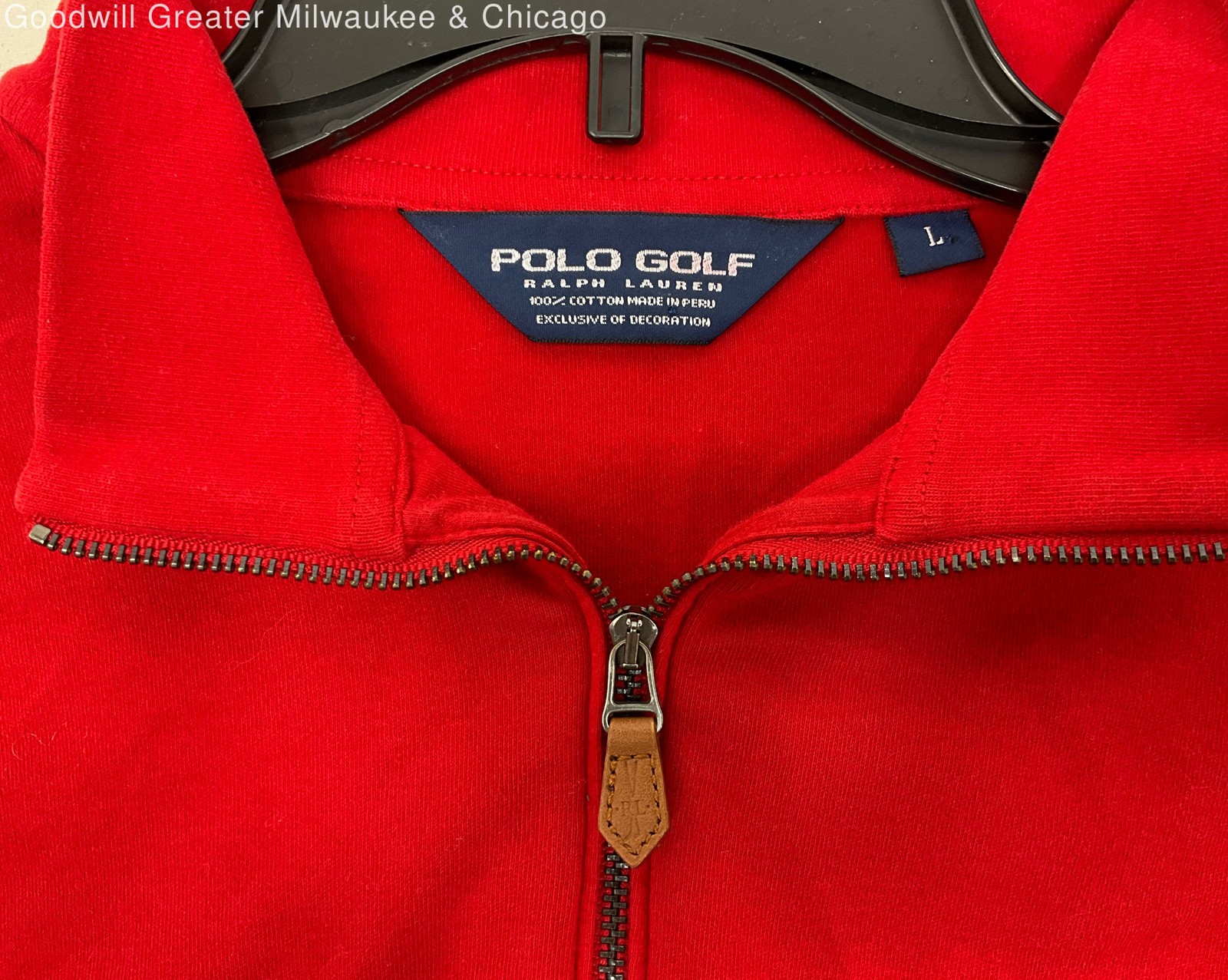 Vintage 90s Y2K Men’s POLO Golf Sport Red 1/4 Zip Long Sleeve Pullover